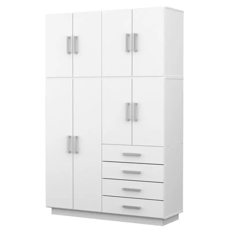 Placard DAKAR PLUS 8 puertas 4 cajones BLANCO